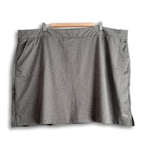 NOLA Skort Pull-On Stretch Mini Skirt Style w/ Shorts Underneath Gray Sz 4X
